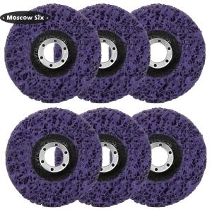 [Nóng] 6 chiếc đĩa Dải 125mm 5inch đĩa Tước bánh xe nhiều dải đĩa Loại bỏ sơn bền cho máy xay góc