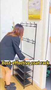5 Layers Bedroom Floor Simple Coat And Hat Rack Multifunctional Shoe Rack Organizer