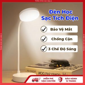 Đèn Học Để Bàn 3 Chế Độ Sáng Thông Minh Chống Cận M1 Sạc Tích Điện Bảo Vệ Mắt