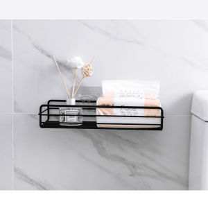 Kệ Nhà Tắm Dán Tường Siêu Dính Kệ Để Đồ Gia Vị Nhà Bếp Thép Không Gỉ Cao Cấp