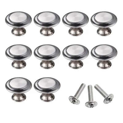 20 Pieces Myhomera Cabinet Knob Stainless Steel Cupboard Pullers Drawer Knobs Furniture Wardrobe Round Handle Kitchen Door Pulls Home Hardware