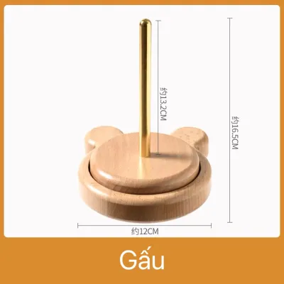 Trục xoay len giá đỡ len gỗ sồi