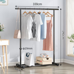 BEASTLAND Clothes rack Heavy Duty 2Pole Stainless Steel Sampayan with Wheels Multi-Use Mobile Laundry Drying Rack Indoor