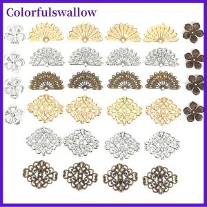 Colorfulswallow 100pcs hoa Filigree DIY phụ kiện kim loại Thủ công mỹ nghệ kết nối đối với trang sức làm