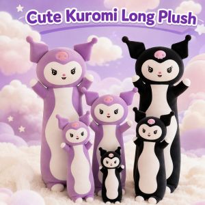 Cute Kuromi Long Plush Doll Extra Soft Stuffed Animal Toy Kids Birthday Present Office Nap Pillow Fluffy Filling