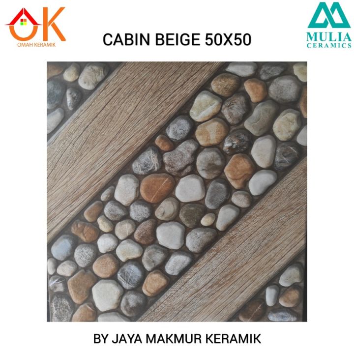 Keramik Kasar Untuk Teras Atau Garasi Cabin Beige X Lazada Indonesia