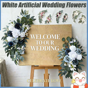 Romantic White Artificial Wedding Flowers Artificial flower tags flower arches for welcoming guests flower decorations