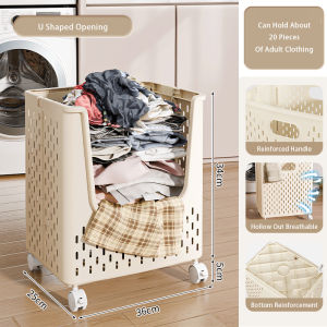 Tầm Nhìn 1/2 Hai Lớp giỏ đồ có thể gập lại Di Chuyển Rổ đựng đồ giặt Hộ Gia Đình Phòng Tắm quần áo bẩn giá lưu trữ Công Suất Lớn Đồ Lặt Vặt Lưu Trữ Xe Đẩy