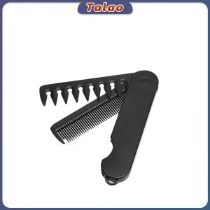 Talao 2-in-1 Portable Folding Comb Barber Clipper Comb Wide Tooth Oil Head Hair Comb for Men