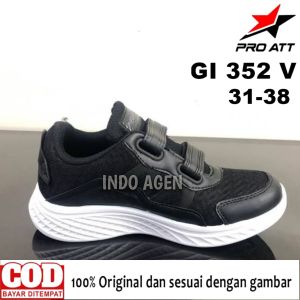 Sepatu Anak Sekolah PRO ATT GI 352 Hitam Putih