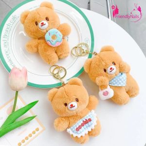 ❤️พร้อมส่ง❤️การ์ตูนตุ๊กตาเนยหมีของเล่นพวงกุญแจน่ารักหมีนุ่มจี้สัตว์ตุ๊กตาพวงกุญแจอุปกรณ์กุญแจรถกระเป๋าสาวแขวนของขวัญ