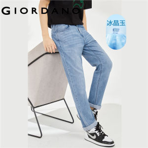 GIORDANO Quần Jean Nam Đá Ngọc Làm Mát Nhẹ Quần Jean Denim Cổ Điển 5 Túi Đơn Giản Thời Trang Quần Denim Free Shipping 18114074