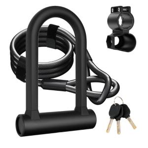 Weatherproofed Folded Bike Lock Outdoor Cycling Lock High Security Bike Lock for Daily Commuters