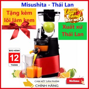 Máy ép chậm trái cây Hoa Quả Misushita Xuất xứ Thái Lan Tặng kèm LÕI LÀM KEM và Tạp Dề Công suất 250W Bảo Hành 12 th