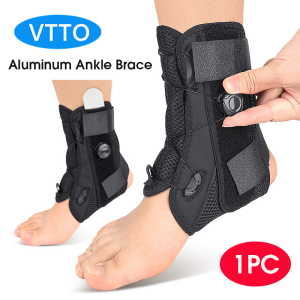 VTTO Adjustable Ankle Brace Built-in Aluminum Ankle Support Bandage For Ligament Pressure Relief Manual Knob Strong StabilisationKDKMCK
