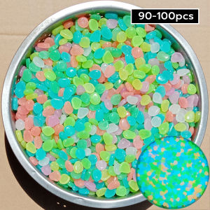 Aquarium Luminous Stone Luminous Artificial Stones Colorful Glow In the Dark Pebbles For Aquarium Fish Tank Garden Lawn Yard Decor