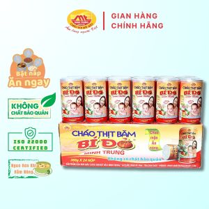 Cháo thịt băm bí đỏ Minh Trung 355g - CTBBĐ 24 (thùng 24 lon)