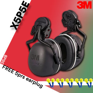 3M Premium X5P5E PELTOR Helmet Attached Electrically Insulated Safety Earmuffs/ DOSH SIRIM Approved  Short Brim  Helmet Earmuff SNR 36dB Compatible with 3M H-700 Series Short Brim Helmet