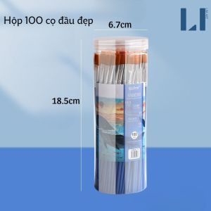 Set 100 cọ vẽ tranh vẽ vải đất sét cọ tô tượng tô màu cọ làm đồ handmade craft LIM DIY