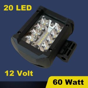 Lampu Sorot Tembak LED Bar CWL 20 Titik Mata 60 Watt Mobil Motor 60W 12V Worklight 60 W