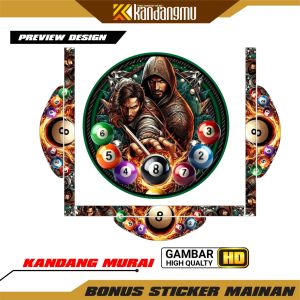 [COD] Jual sticker kandang universal sangkar murai Harga Terbaik & Termurah terupdate motif logo bola ikan koisayap srigala naga singa kartun 3d