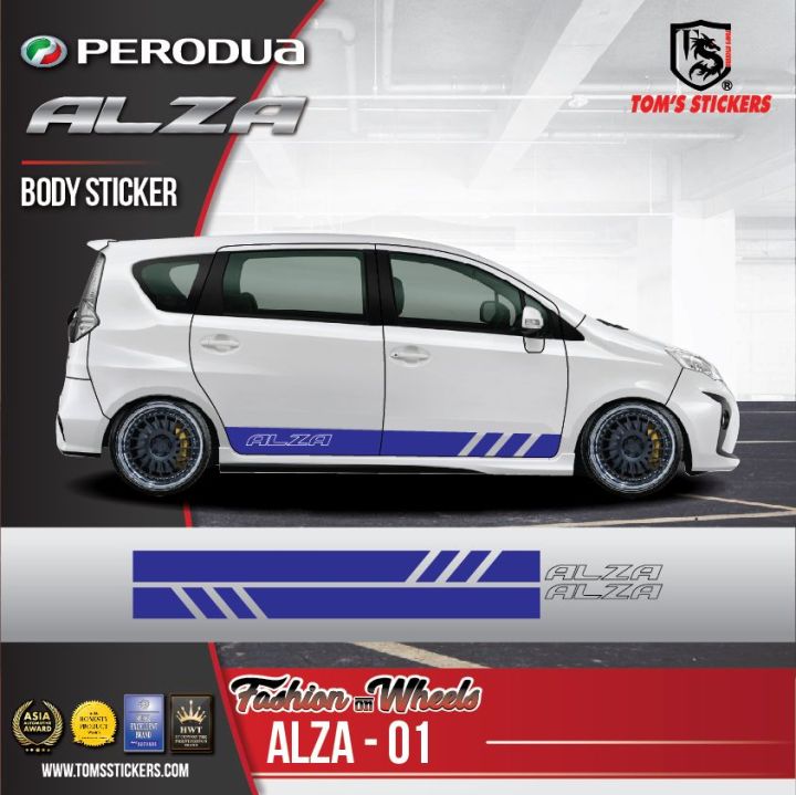 👍👍 PERODUA ALZA CAR BODY STICKERS SET ALZA - 01 | Lazada