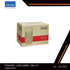 JJGLASS - (Ocean) B02313 Pyramid 13 1/4oz. (380ml.) [1กล่อง (6ใบ)] แก้วน้ำ แก้วพีระมิด แก้วโอเชี่ยน สำหรับใส่น้ำดื่ม น้ำผลไม้