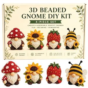 GTRBFDS 4pcs Creative 3D Animal Bead Kit Mini Size Bead Craft Animal Crafting Set Farm Sea Animals Bead Weaving Kit DIY Activity