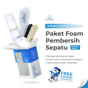 Octopus shoe cleaner Foam Cleaner Pembersih Sepatu tanpa air 130 ML | Foam Cleaner serbaguna pembersih sepatu tanpa cuci FCKG-0001
