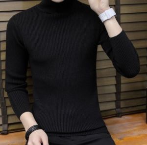 sweater rajut kerah tinggI/turle neck male/korean style pria/baju panjang