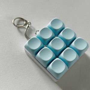 UUMIR Keys Button Fidget Keychain DIY Keyboard Keycap Finger Keyboard Cap  4/9Keys Pinch Toy Adult