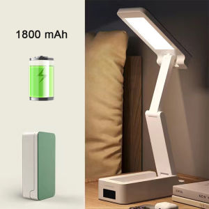 Portable Foldable Lamp With Clock USB Charging Type Fold LED Desk Lamp Energy Saving Rechargeable LED Reading Light2026