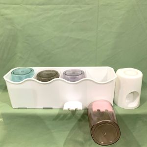 TOOTH BRUSH HOLDER 4IN1 / Rak Gantung Organizer Tempat Sikat Gigi /Skincare/Rak Kamar Mandi/Rak Multifungsi SHENAR - PERABOTMURAH