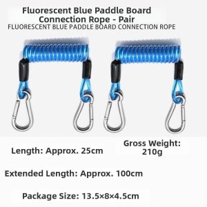NEWTAP 1/2PCS 304 SS Paddle Board Link Straps TPU Material 2 Colors Connector Ring Clip D Ring SUP Anti-drop Rope for Inflatable SUP Seat Kayak