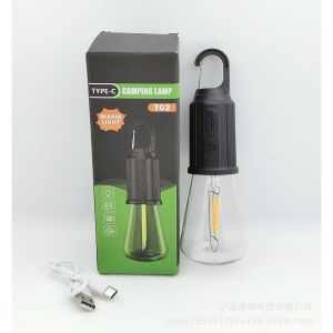 ไฟแคมป์ปิ้ง ไฟเต้นท์ โคมไฟเต้นท์ ตะเกียง ทรงซาลาเปา ไฟซาลาเปา  แข็งแรง ทนทาน ชาร์จ USB แสง LED ปรับระดับได้