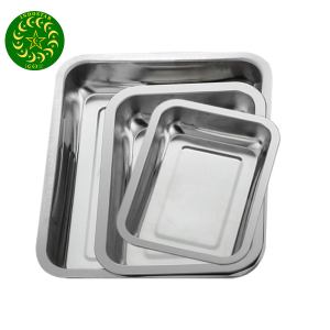 INDS 3 PCS Nampan Stainless Steel Ukuran 27/32/36CM
