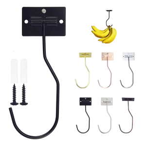 Modern Iron Wall Mounted Hanger Organize Banana Kitchen Tool Save Counter Space Corrosion Proof Coating Long Time Use