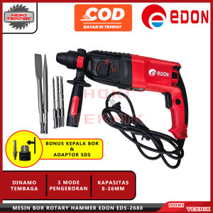 Mesin Bor Beton 3 Fungsi Rotary Hammer Edon ED5-2680