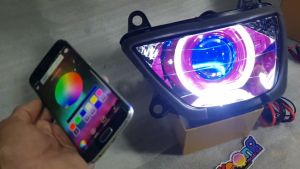 LAMPU DEPAN BILED REFLEKTOR NINJA RR 150 OLD ZX CUSTOM PROJI BILED SUPER TERANG