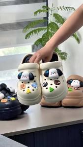 [Free Shipping] Croc Shoes Thick Sole Summer New EVA Croc Slippers Height Increasing Outdoor Non-Slip Odor-Resistant Beach Croc Shoes For Women