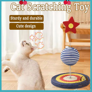Cat Scratching Toy with Ball Spring Grinding Claw Scratch Resistant Pet Interactive Toy Pet Supplies