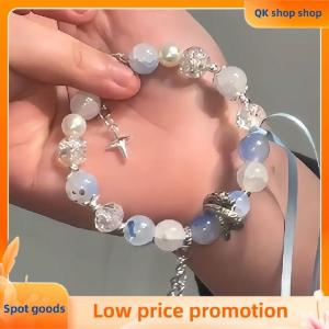 ✨QK shop✨ Chinese Style Nezha Aobing Derivative Beaded Bracelet Anime Couple Bracelets Simple Retro Stretch Bracelet Jewelry Gifts