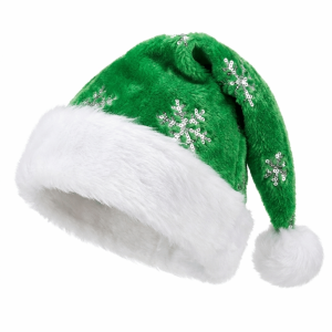 RGFV STORE Lông xù Mũ ông già Noel nơ hồng Mềm mại và mịn màng Họa tiết ngôi sao Mũ lông mềm Dễ thương Đỏ và Trắng Mũ Giáng Sinh Ngày nghỉ