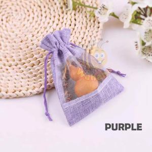 Wahaha Window Cute Drawstring Bag Pouch Bag Jute Bag Jewellery Bag Linen Burlap Bag Birthday Bag Beg Guni Uncang emas 收納袋 麻布袋