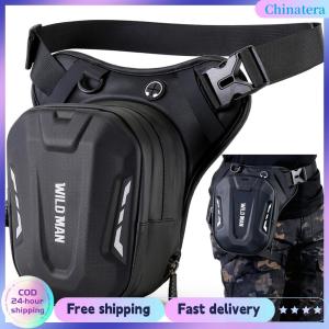 [Chinatera Flagship Store]Motorcycle Bag Hard Shell Outdoor Casual Waist Bag Fanny Pack for Hiking Climbing Cycling Fishing Riding Travel