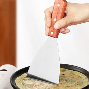 Stainless Steel Spatula Wooden Handle Turner Spatula Flat Pancake Pizza Spatula Kitchen Cooking Tools Barbecue Utensils