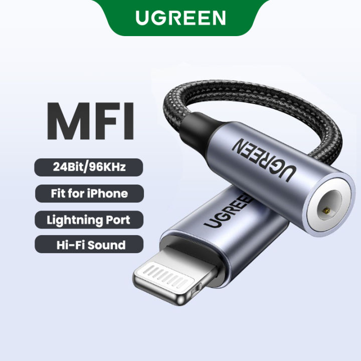 UGREEN MFI Lightning to Jack AUX Cable Made for iPhone 13 - Main Image