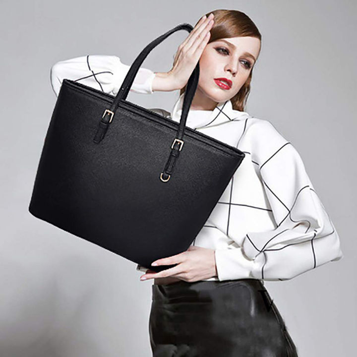 【YIDEA HONGKONG】Women Tote Bag Black Handbag: Ladies Handbags Shoulder ...