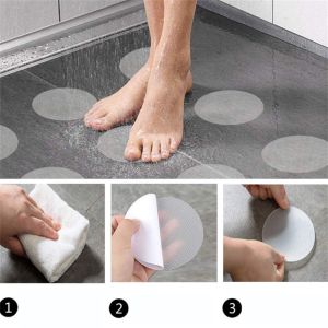 6/12/20Pcs * Transparent Anti-Slip Tape Bathroom Slip Transparent Non-Slip Tape Anti-Slip Strips Shower Stickers Round Shaped Antiskid Sticker