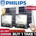PHILIPS 3000W BUY 1 TAKE 1 Solar Light Outdoor LED Light Solar Flood Light Waterproof Street Lamp. 
